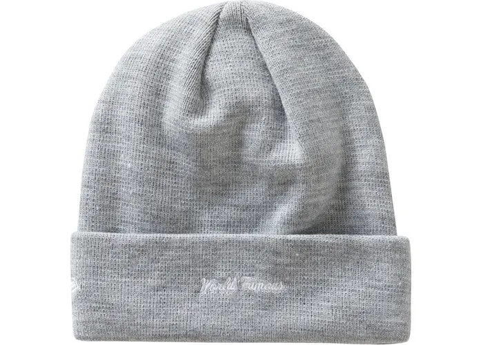 Supreme New Era Cross Box Logo Beanie Heather Grey