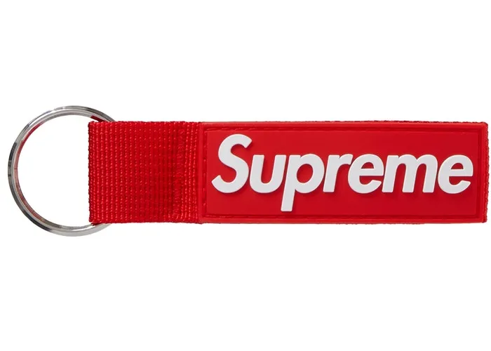 Supreme Webbing Keychain Red