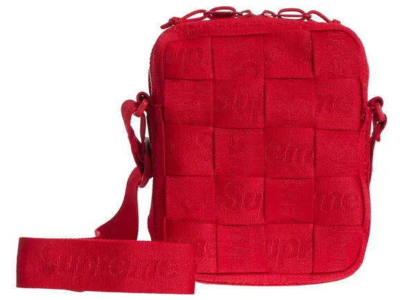 Supreme Woven Shoulder Bag Red