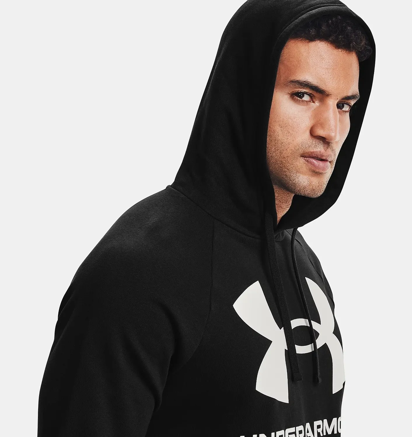 sweatshirt Under Armour Rival Fleece Big Logo - 001/Black/Onyx White - men´s