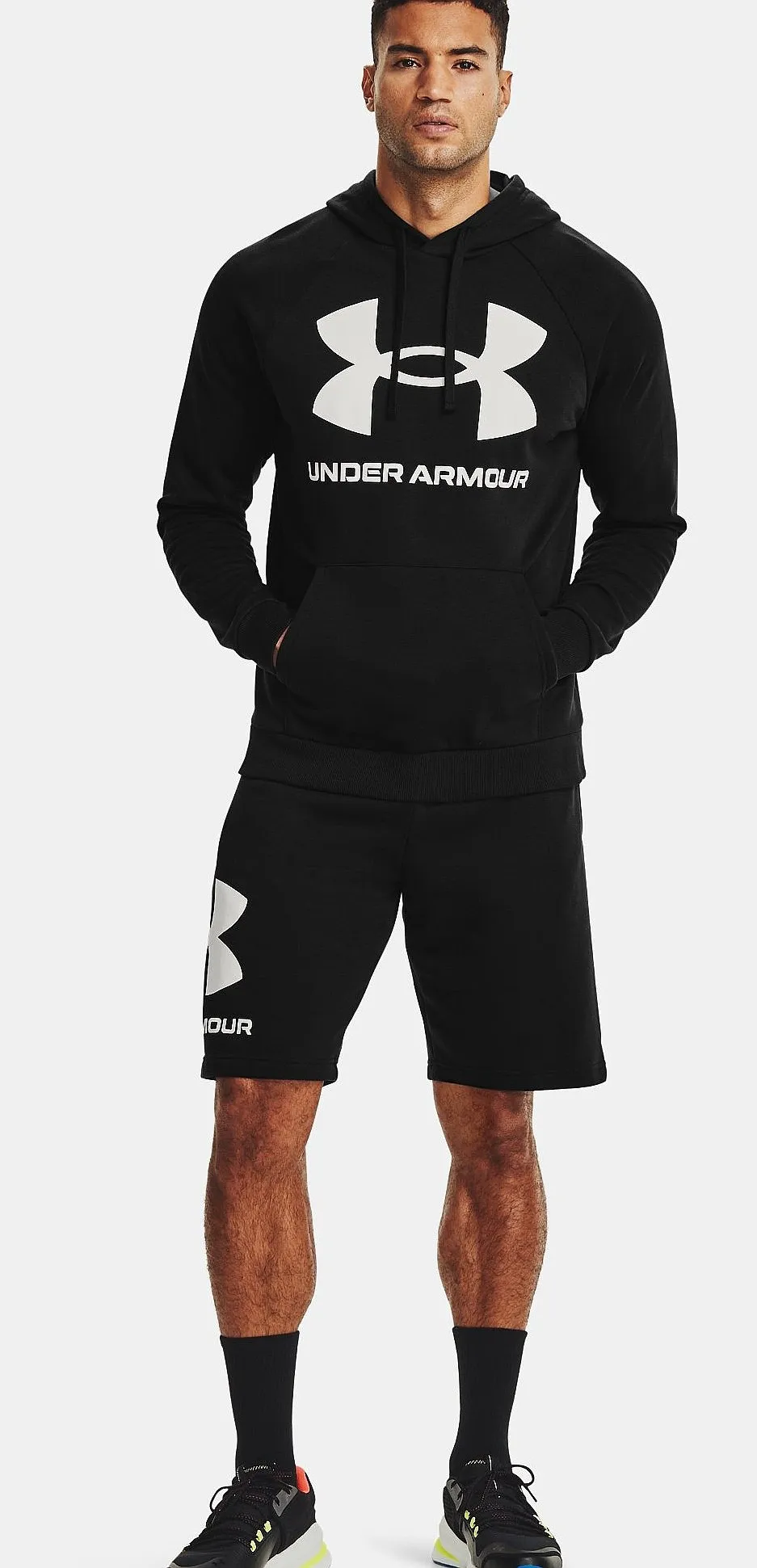 sweatshirt Under Armour Rival Fleece Big Logo - 001/Black/Onyx White - men´s