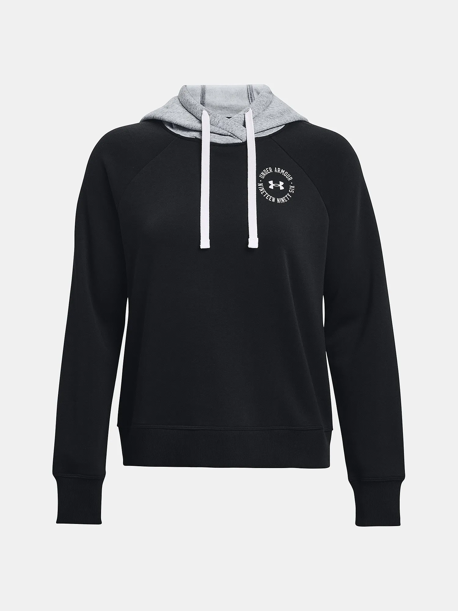 sweatshirt Under Armour Rival Fleece Colorblock - Black/Steel Medium Heather - women´s