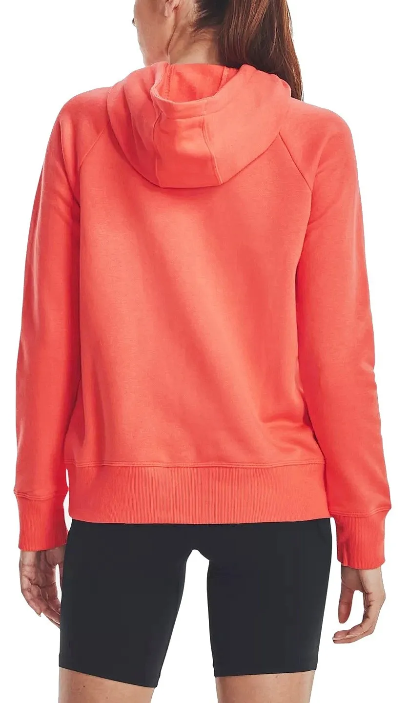 sweatshirt Under Armour Rival Fleece HB - 877/Orange After Burn/White - women´s