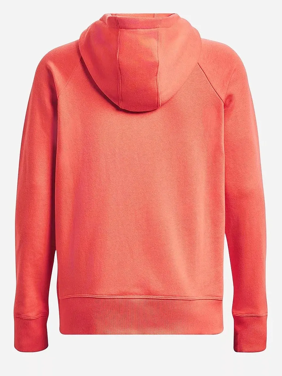 sweatshirt Under Armour Rival Fleece HB - 877/Orange After Burn/White - women´s