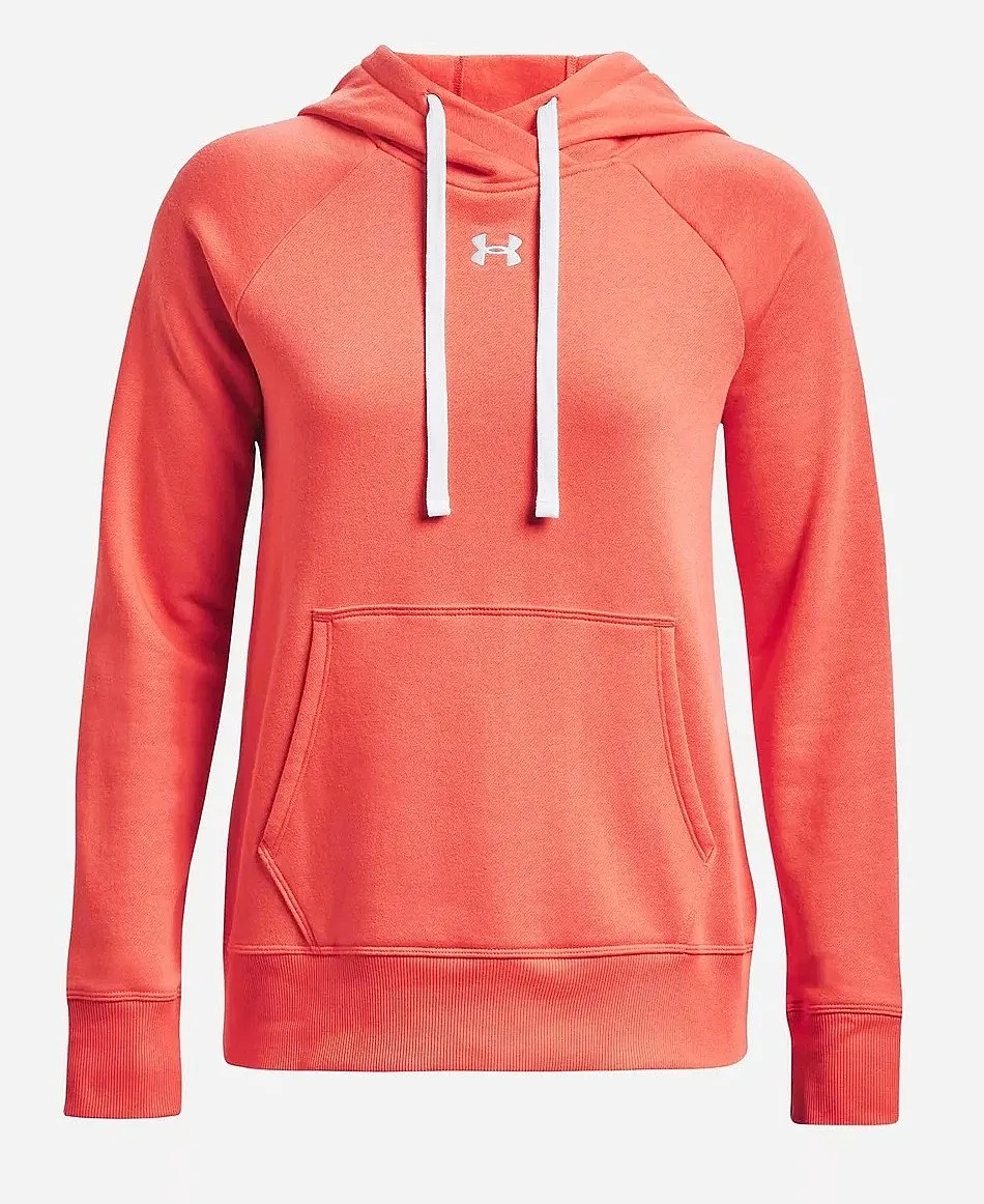 sweatshirt Under Armour Rival Fleece HB - 877/Orange After Burn/White - women´s