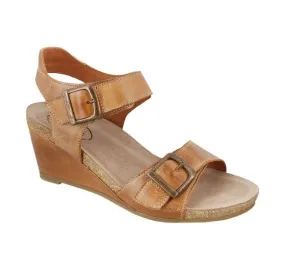 Taos Buckle Up Womens Wedge Sandal “Camel”