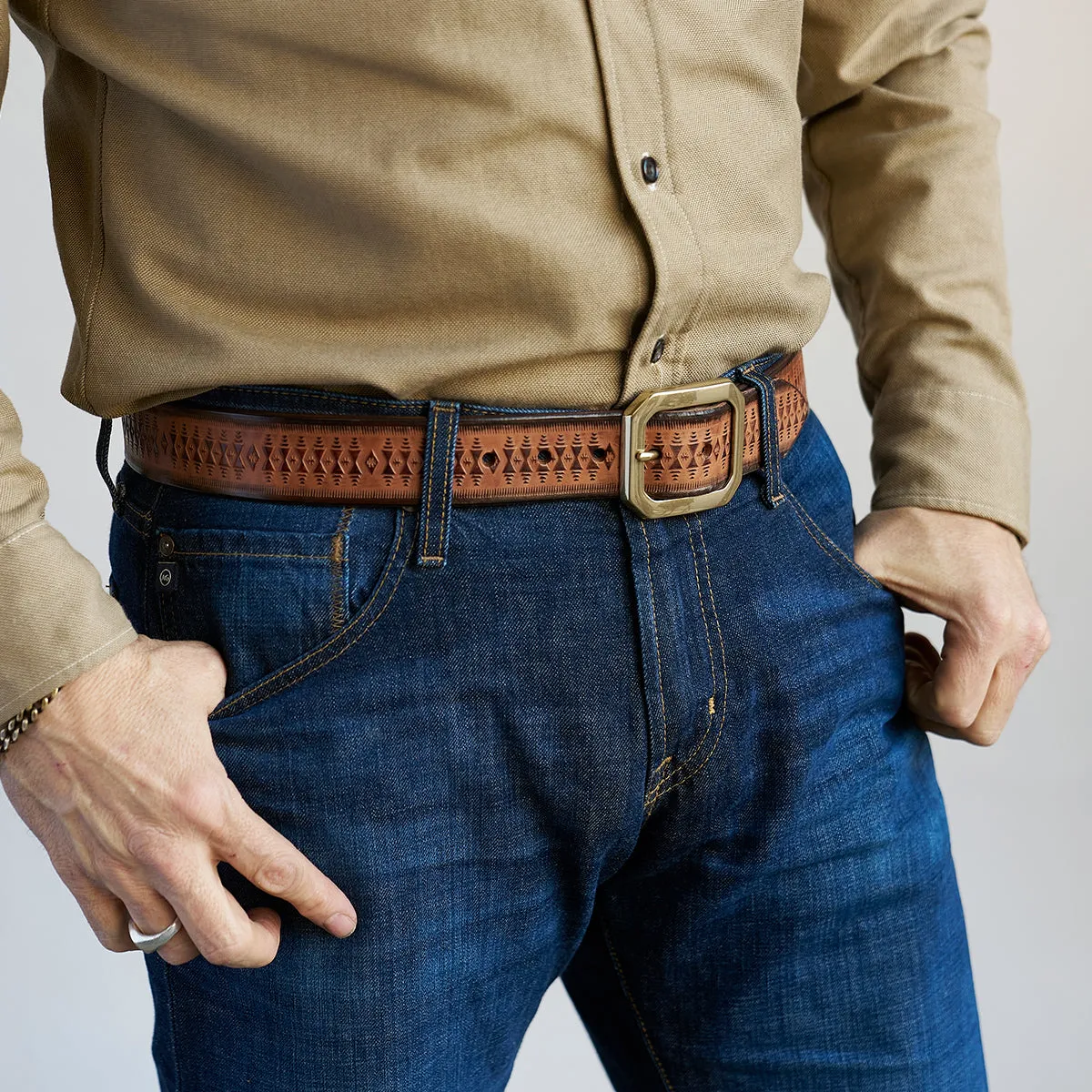 Taos Horsehide Belt No.142 | Tan