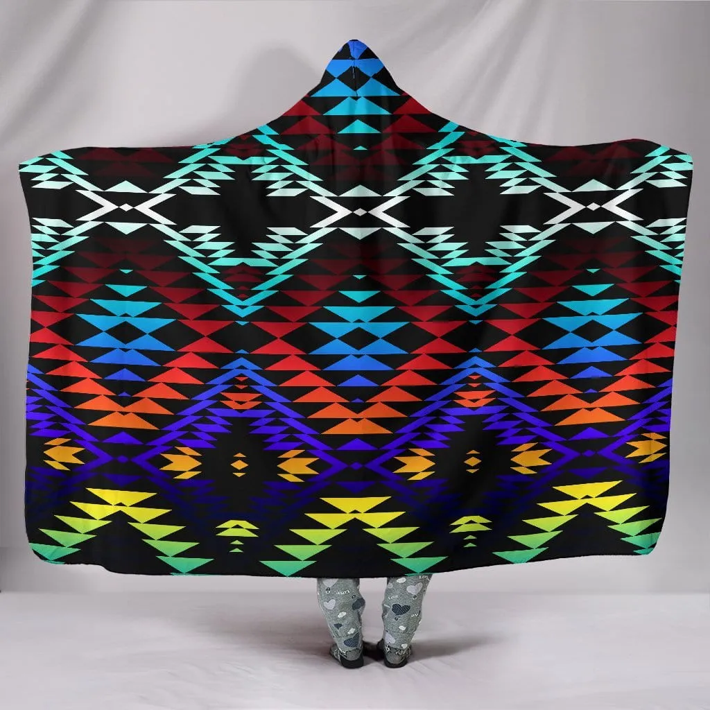 Taos Morning and Midnight Hooded Blanket