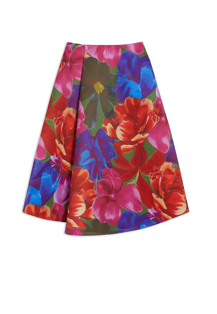 Ted Baker Ted Baker Printed Wrap Midi Skirt