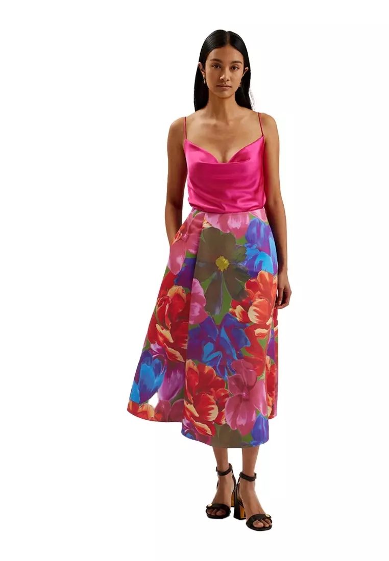 Ted Baker Ted Baker Printed Wrap Midi Skirt