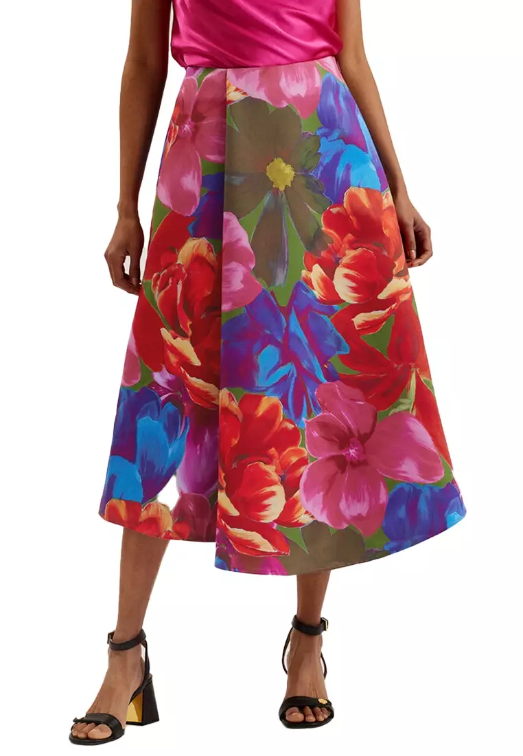 Ted Baker Ted Baker Printed Wrap Midi Skirt