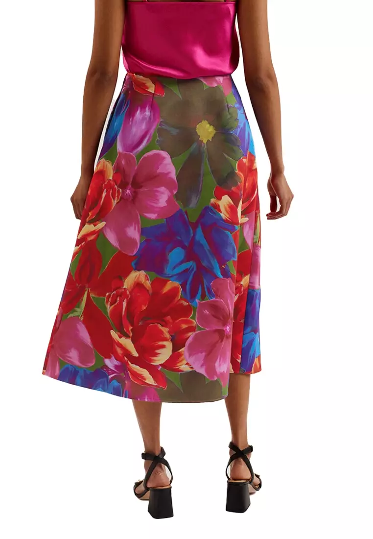 Ted Baker Ted Baker Printed Wrap Midi Skirt