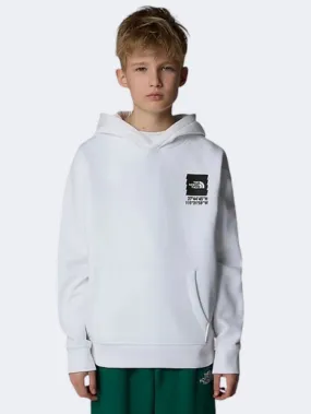 The North Face Coordinates Graphic Oversized Boys Lifestyle Hoody White/Black