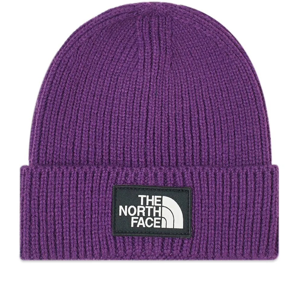 The North Face Logo Box Cuffed BeanieHero Purple