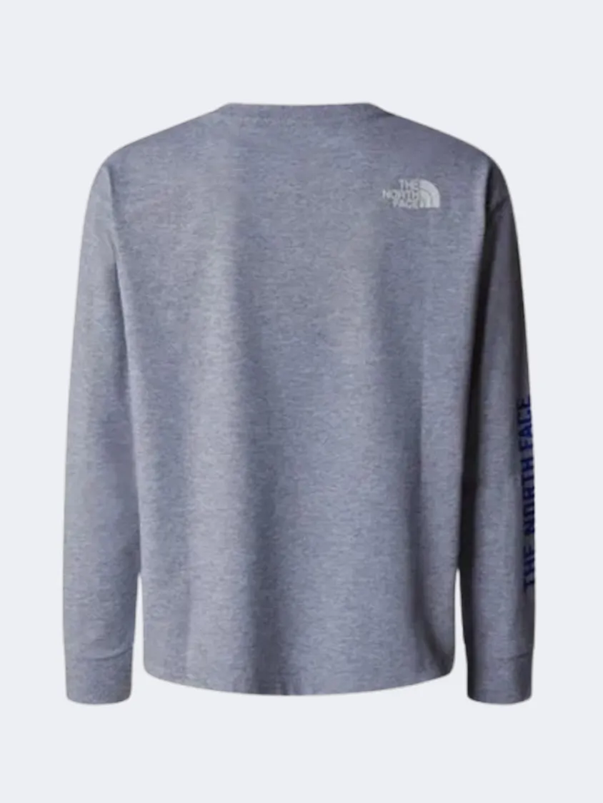 The North Face Varsity Graphic Oversized Kids Lifestyle Long Sleeve Grey