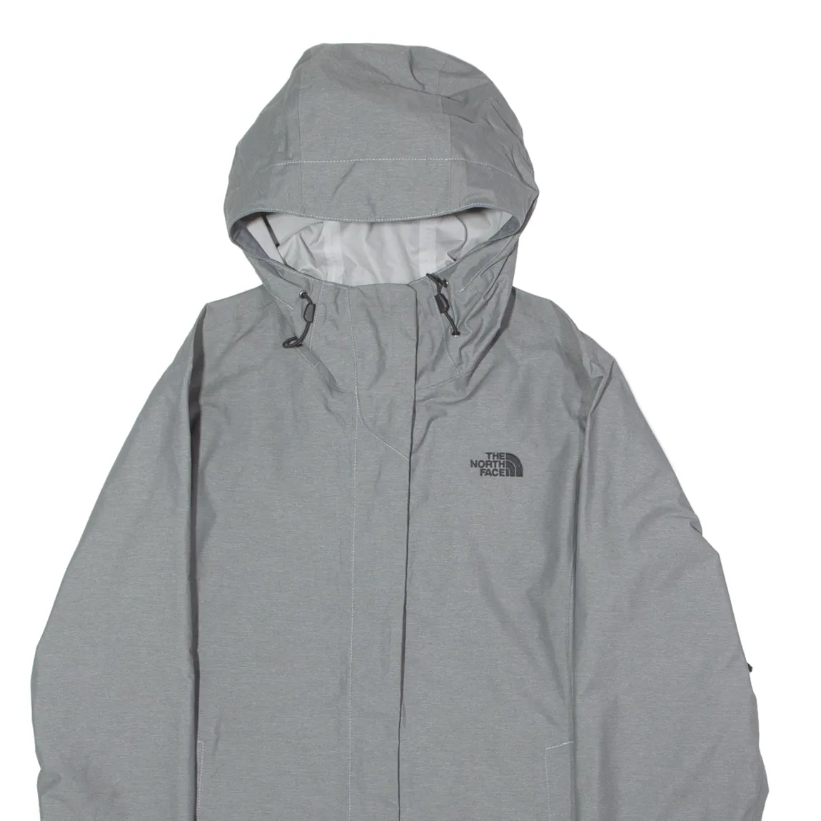 THE NORTH FACE Womens Rain Jacket Grey Hooded XL