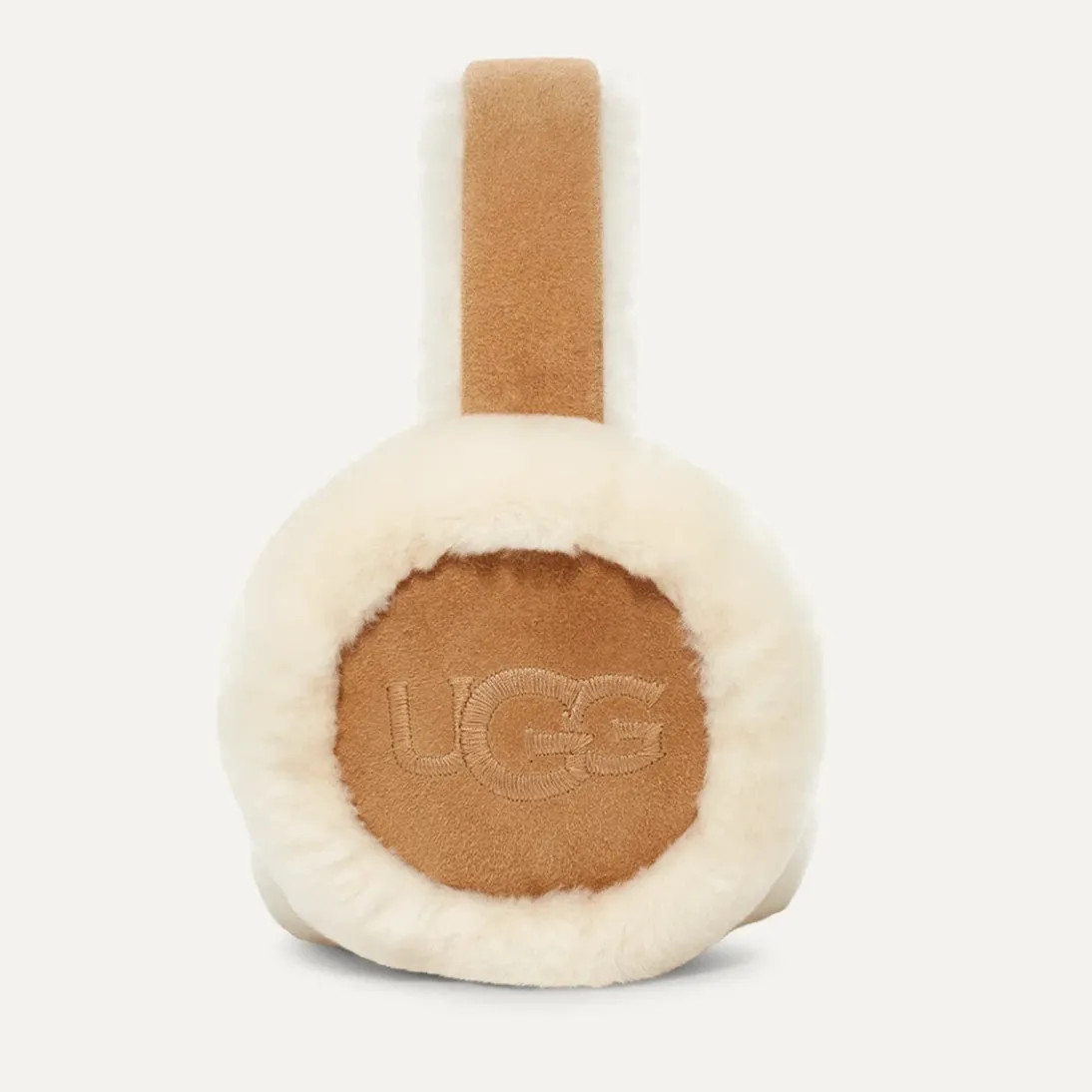 UGG Sheepskin Embroidery Earmuff Chestnut