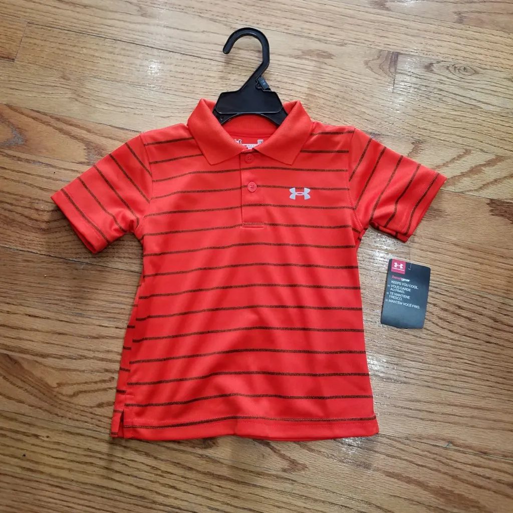 Under Armour Boys Striped Polos (3 Colors)