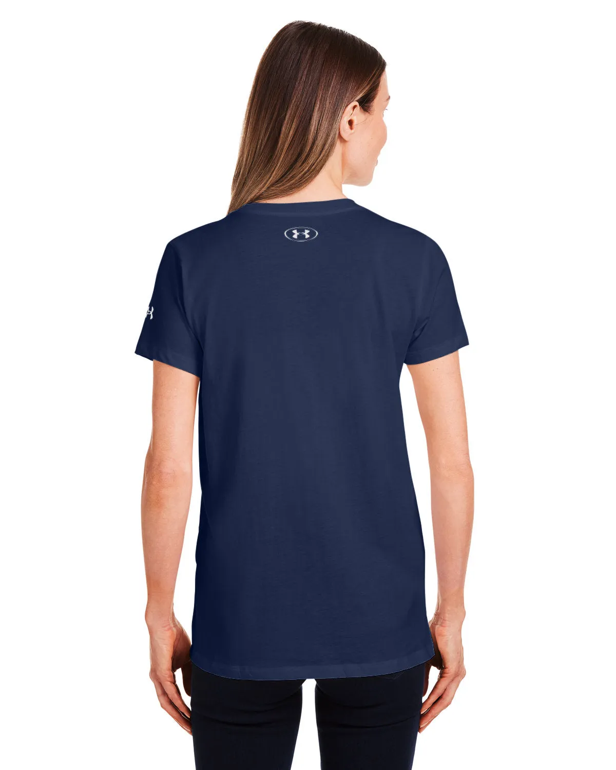 Under Armour Ladies Athletic 2.0 Custom T-Shirts, Medium Navy