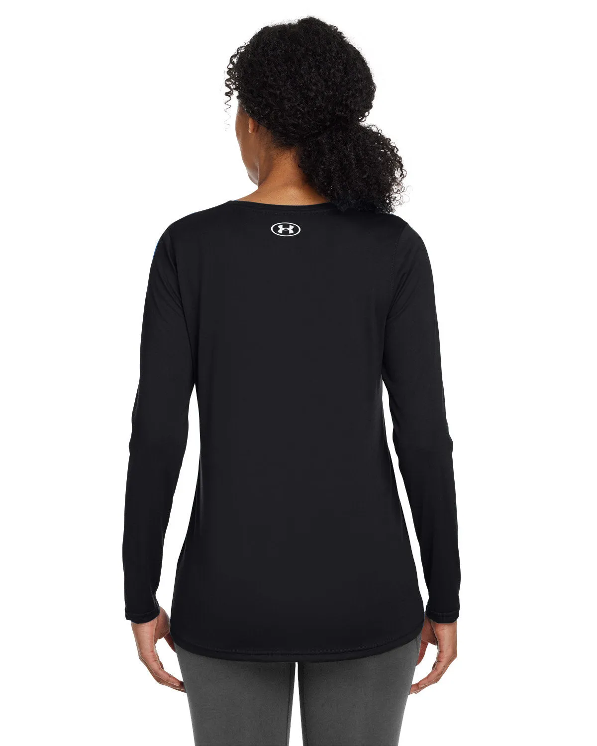 Under Armour Ladies Tech Long-Sleeve Custom T-Shirts, Black