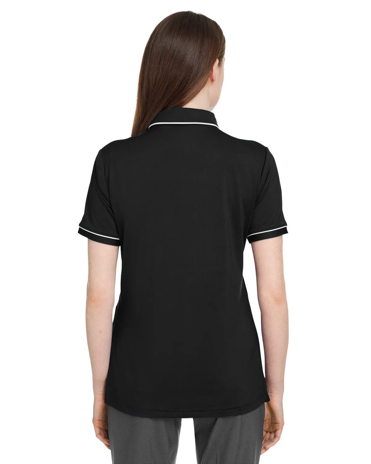 Under Armour Ladies Tipped Teams Performance Customized Polos, Black