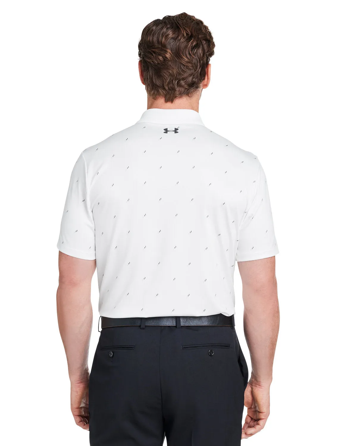 Under Armour Men's 3.0 Printed Performance Custom Polos, White