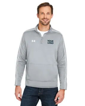 Under Armour Mens Command 2.0 Custom Quarter-Zips, Medium Grey