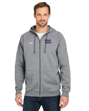 Under Armour Mens Rival Fleece Custom Full-Zips, Grey Light