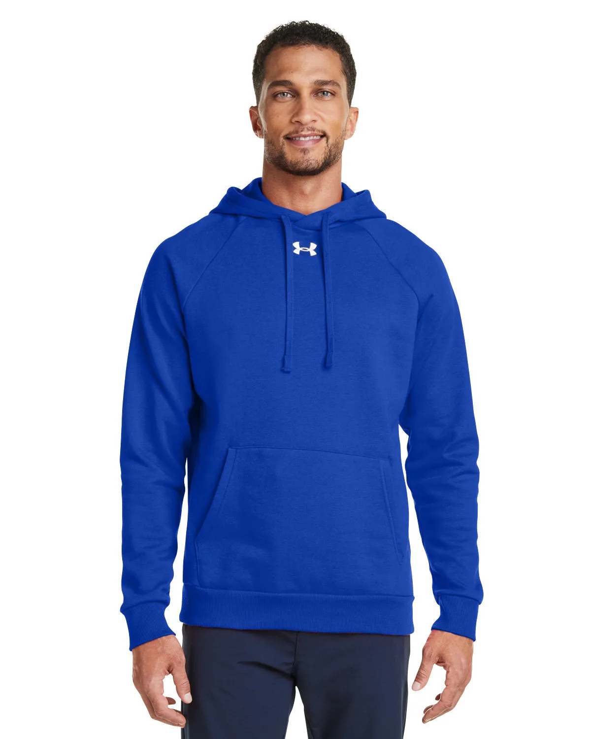 Under Armour Mens Rival Fleece Hooded Custom Sweatshirts, Royal