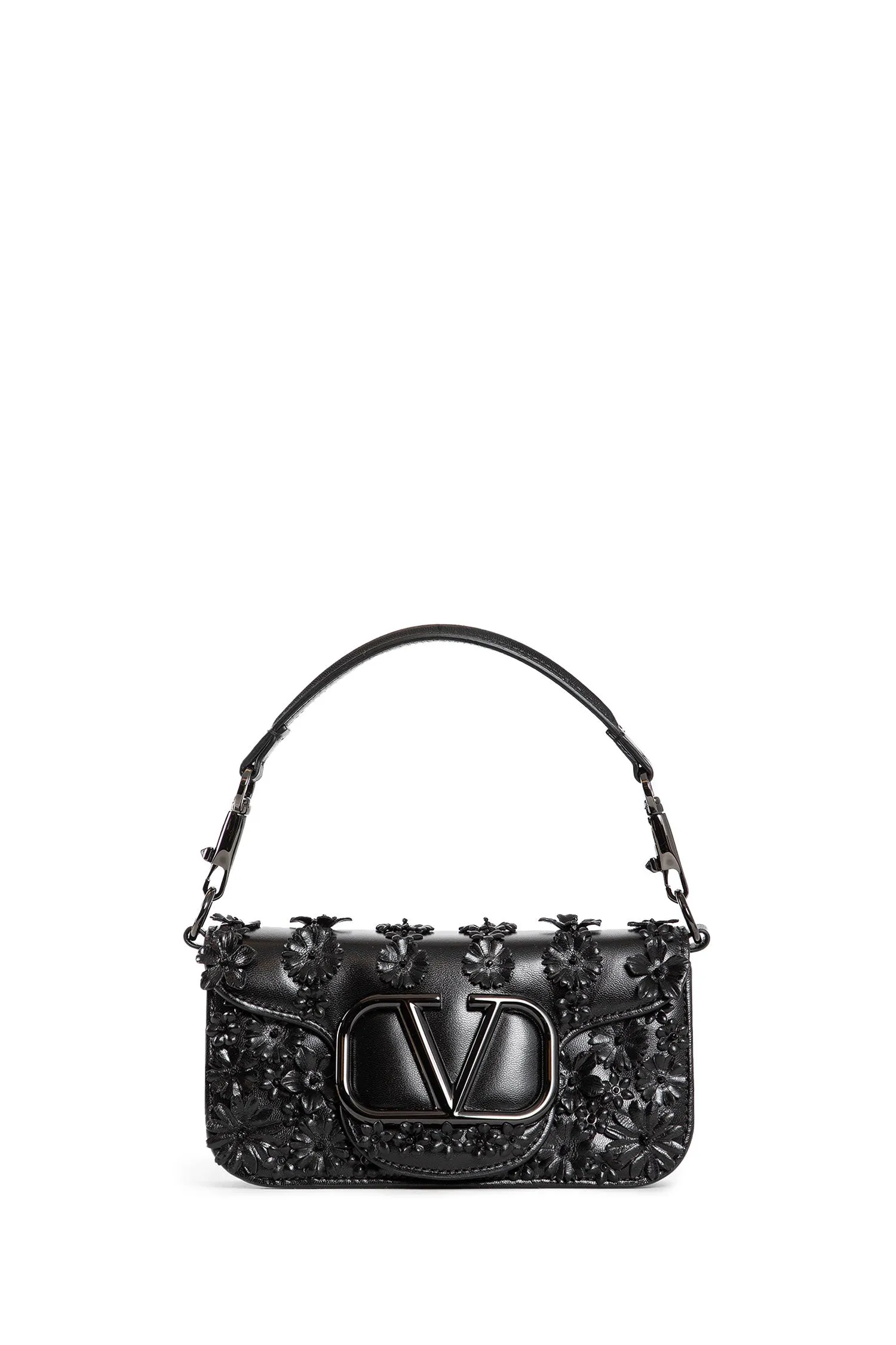 valentino flowers leather small loco' bag