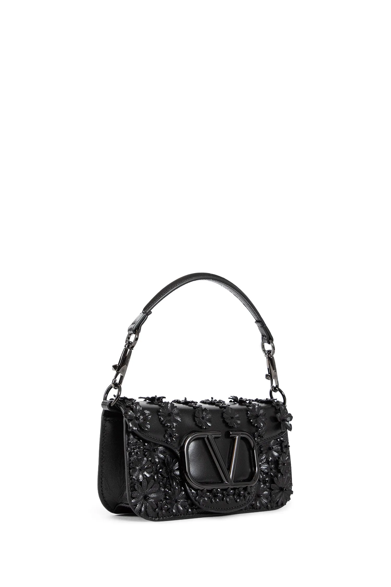 valentino flowers leather small loco' bag