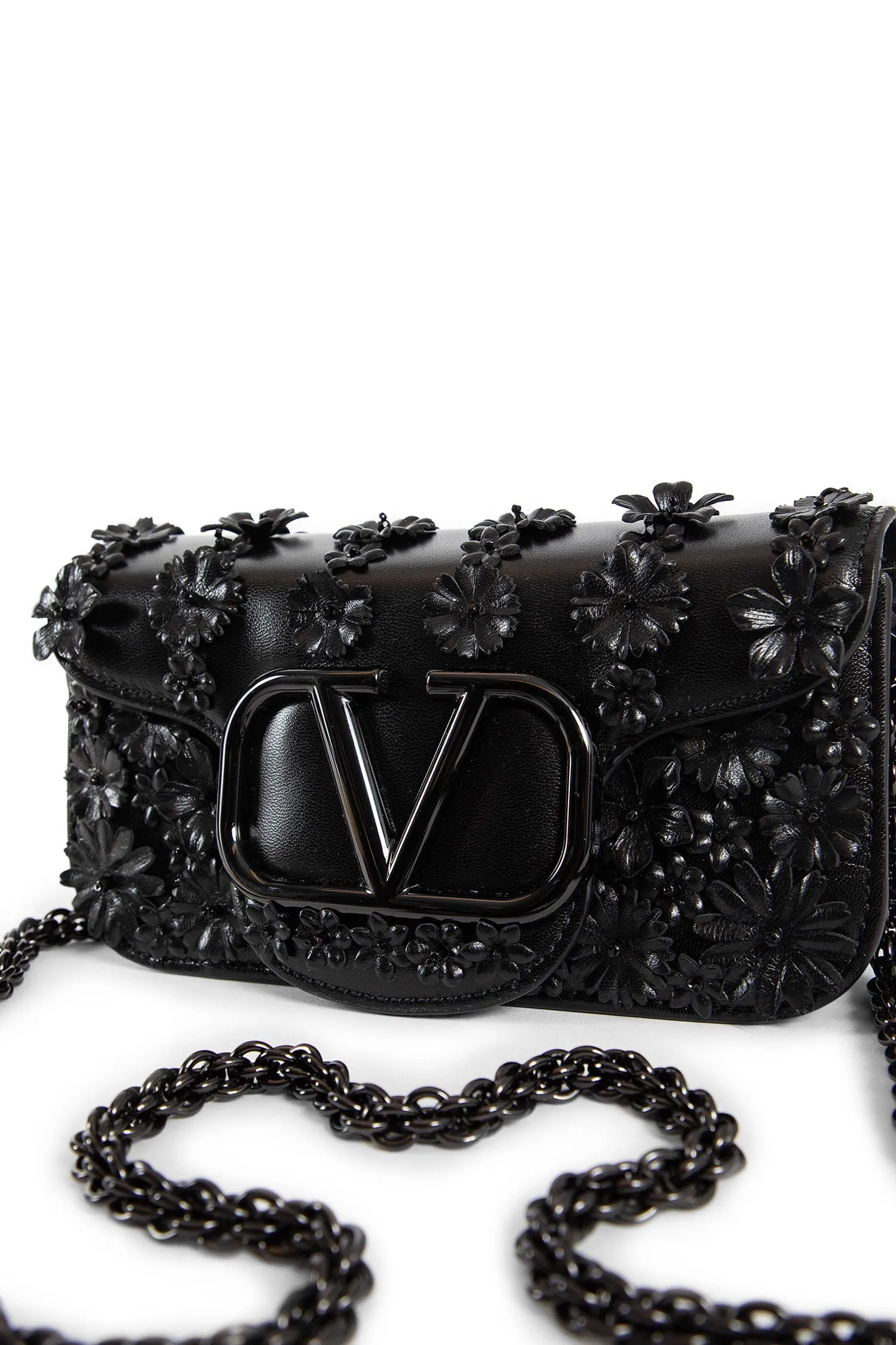 valentino flowers leather small loco' bag