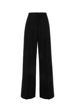 Valentino Garavani Black Wool Wide Leg Pant