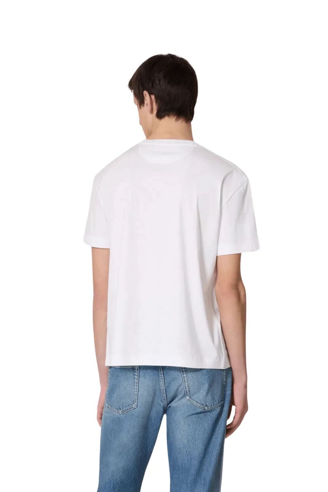 Valentino Garavani cotton White T-Shirt with Metalic V Detail