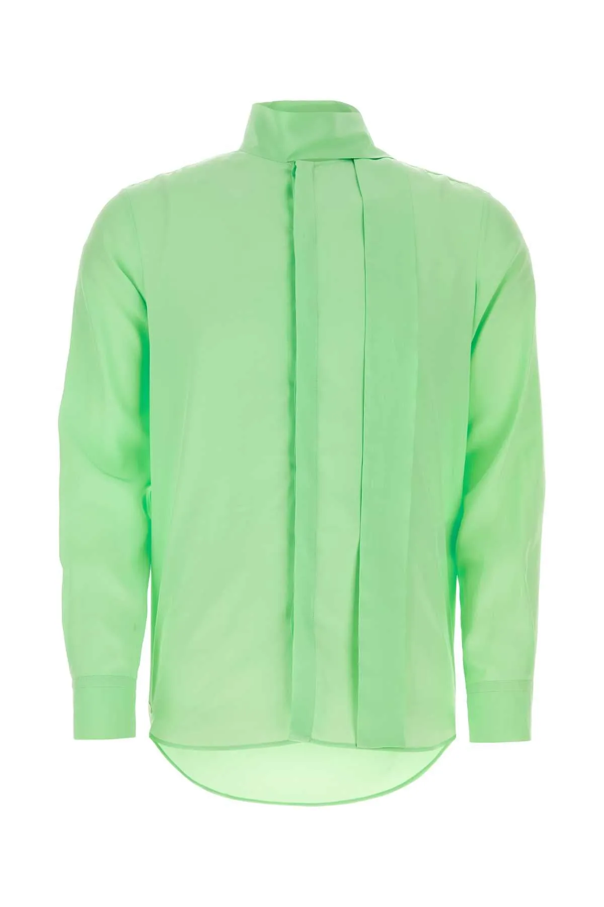 Valentino Garavani Fluo Green Silk Shirt