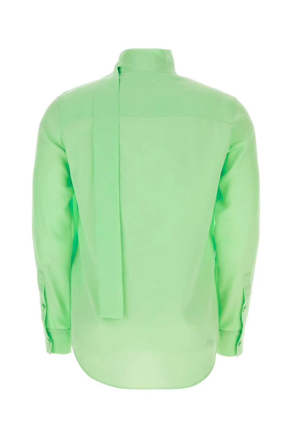 Valentino Garavani Fluo Green Silk Shirt