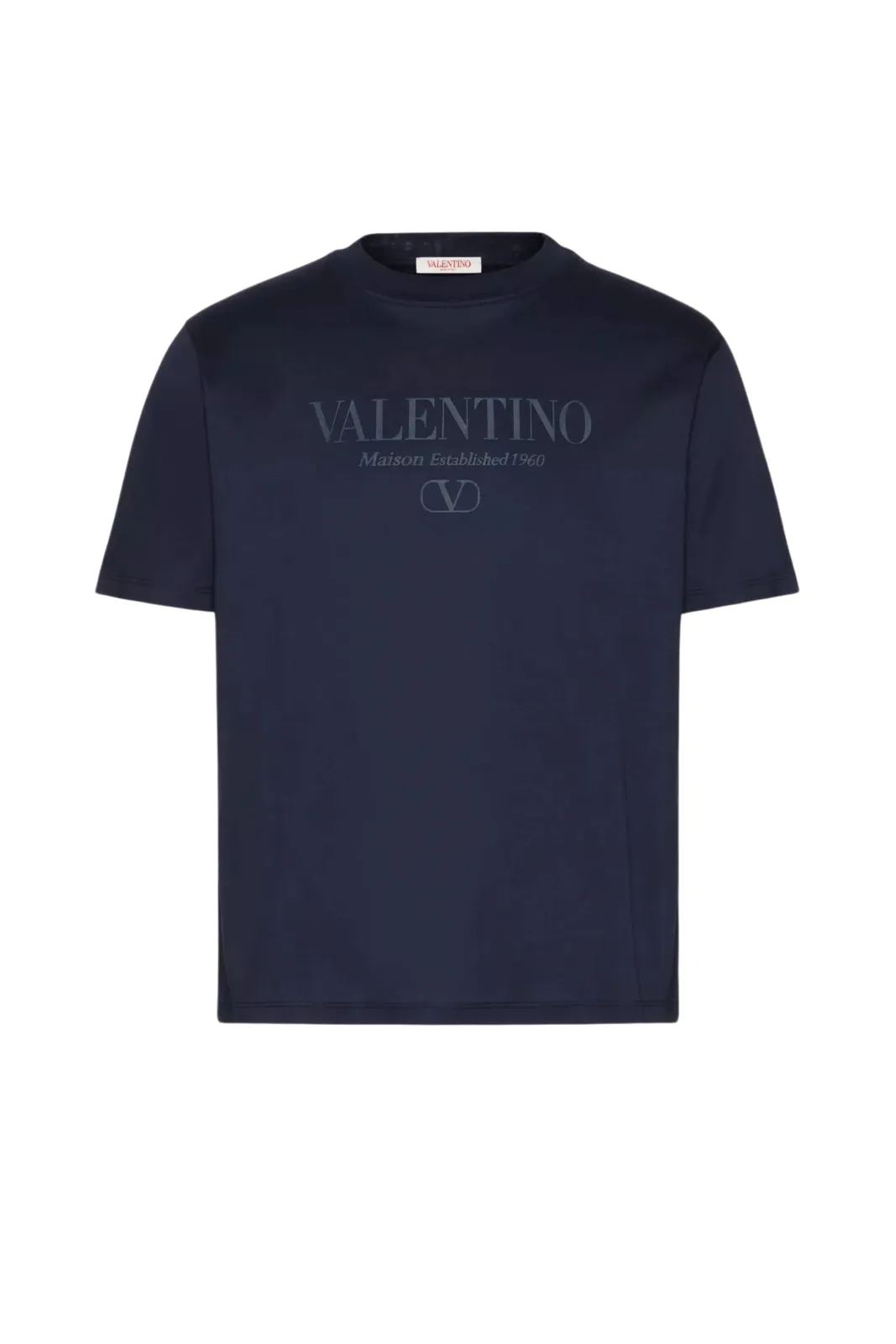 Valentino Garavani print cotton crewneck T-Shirt Navy