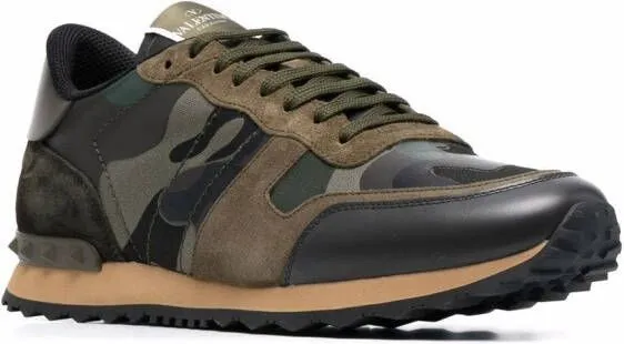 Valentino Garavani Rockrunner camouflage-print sneakers Green