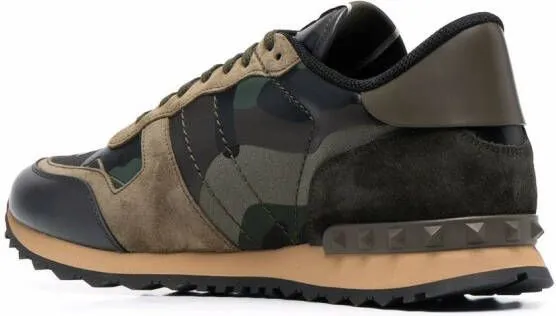 Valentino Garavani Rockrunner camouflage-print sneakers Green