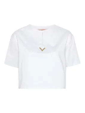 Valentino Garavani Vlogo Cropped T-Shirt