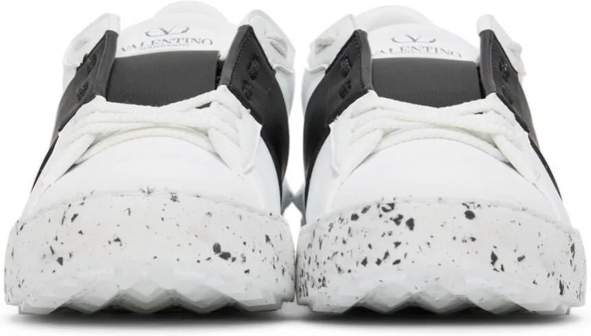 Valentino Garavani White & Black Open For A Change Sneakers