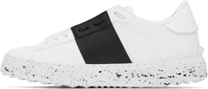 Valentino Garavani White & Black Open For A Change Sneakers