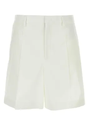 Valentino Garavani White Cotton Bermuda Shorts