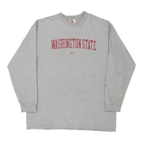 Washington State Nike College Long Sleeve T-Shirt - XL Grey Cotton