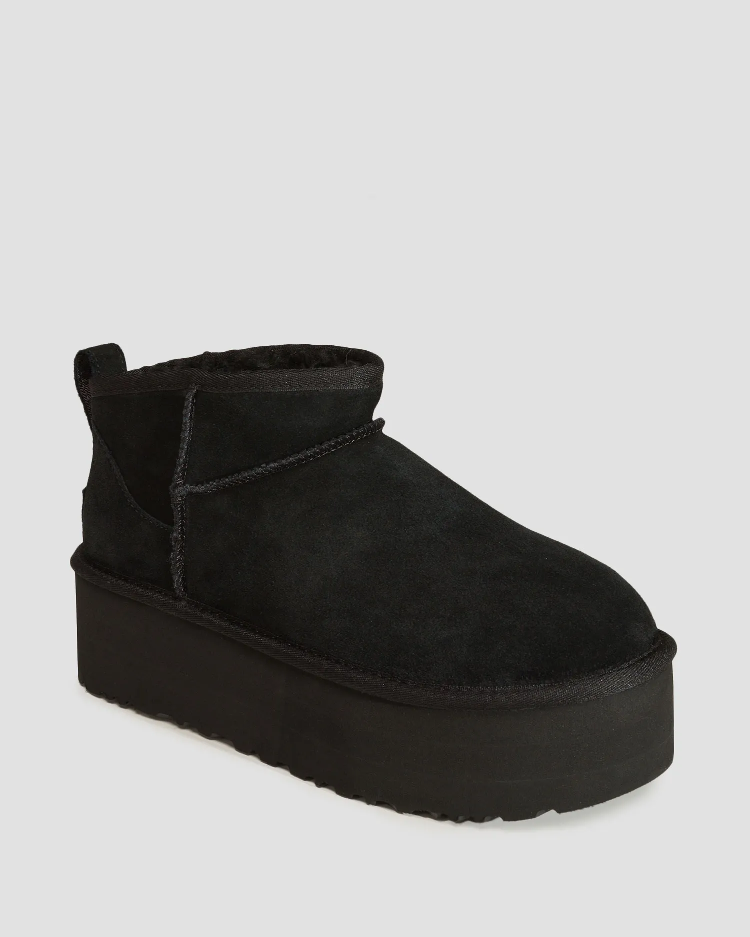 Women's sheepskin boots UGG Classic Ultra Mini Platform 1135092-blk