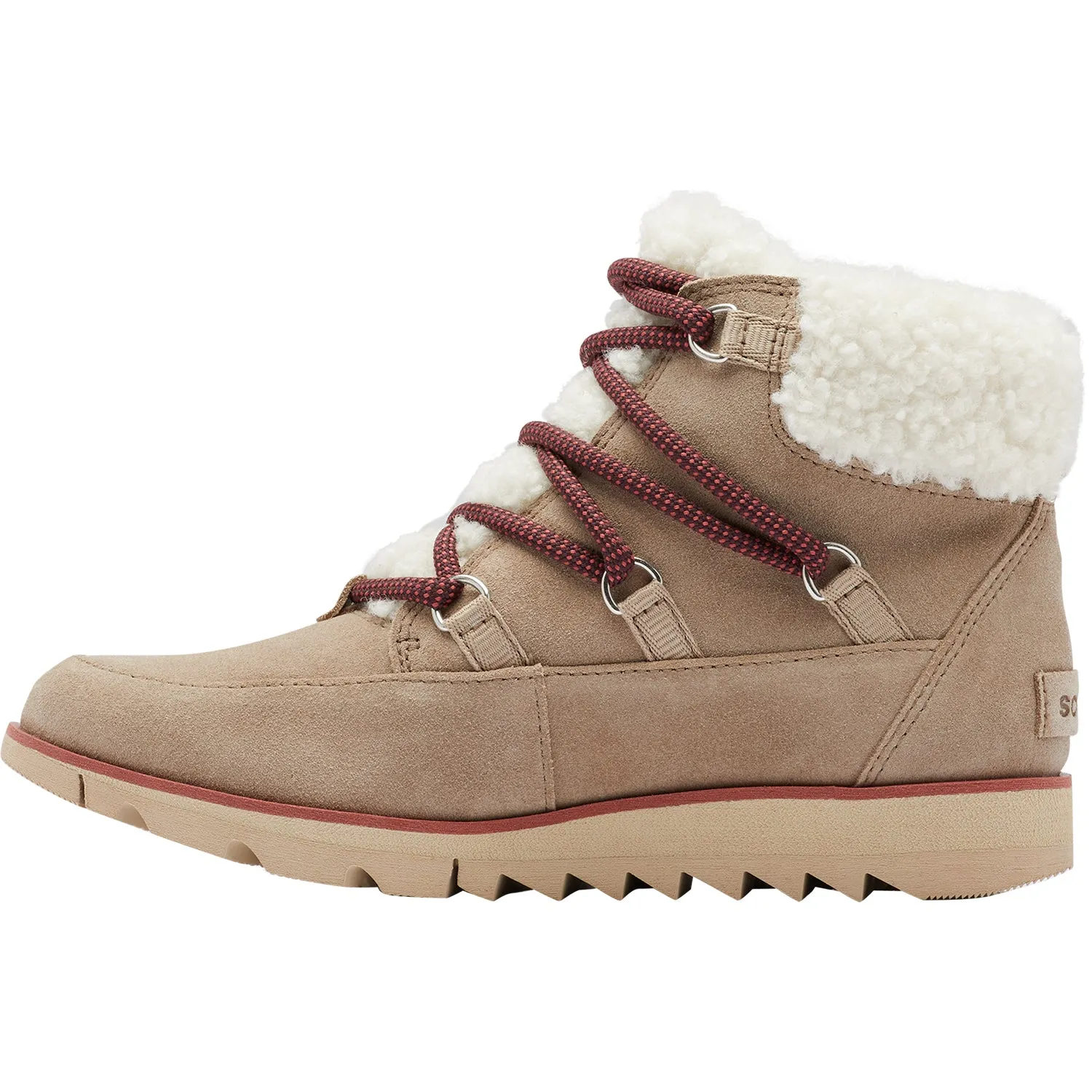 Women's Sorel Harlow Lace Cozy Omega Taupe Suede