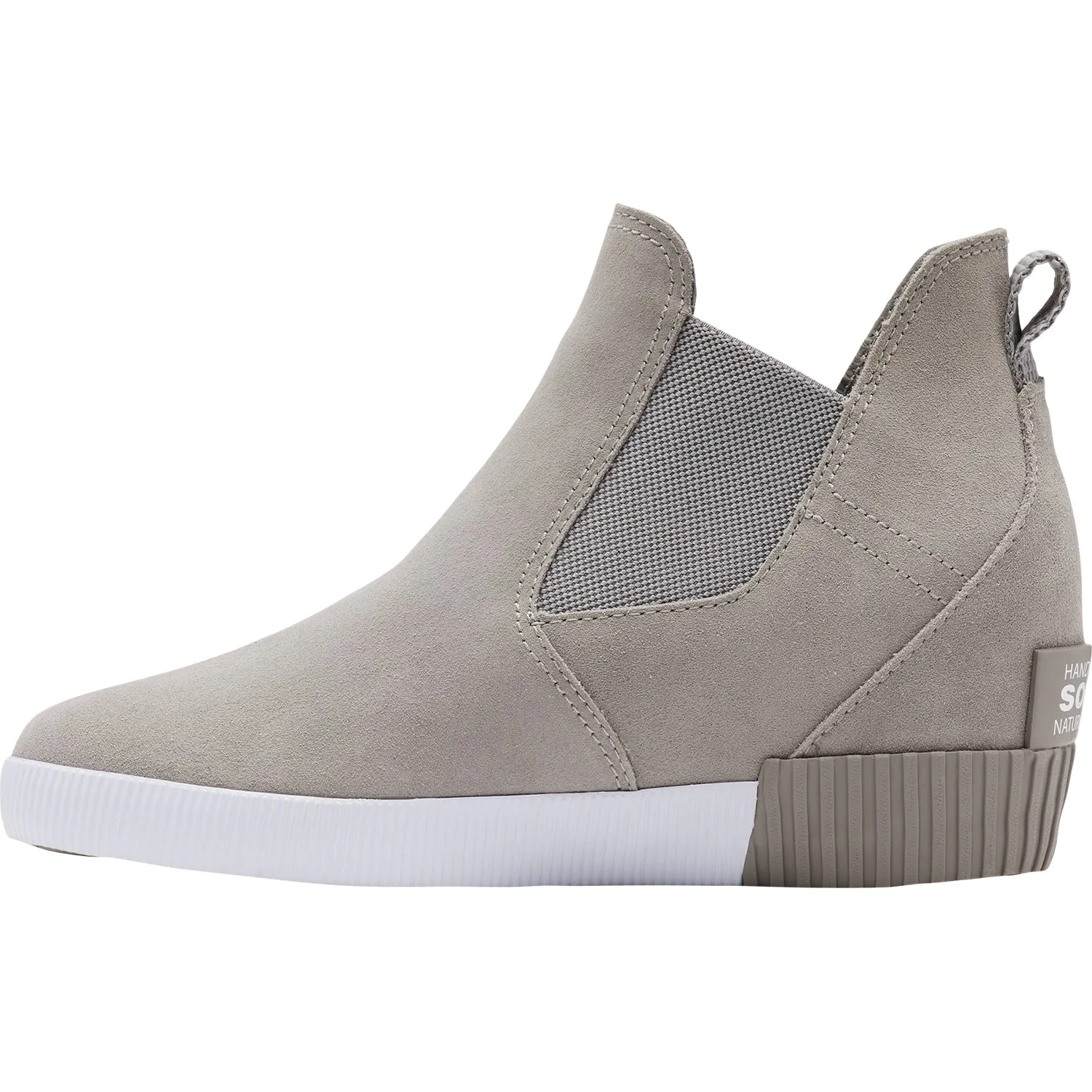 Women's Sorel Out 'N About Slip-On Wedge Chrome/Grey Suede