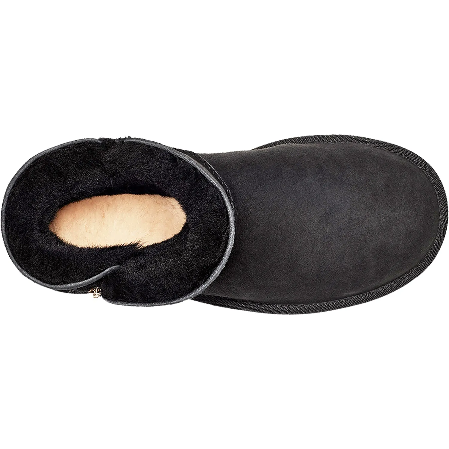 Women's UGG Bailey Zip Mini Black Sheepskin