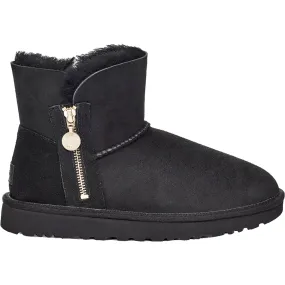 Women's UGG Bailey Zip Mini Black Sheepskin